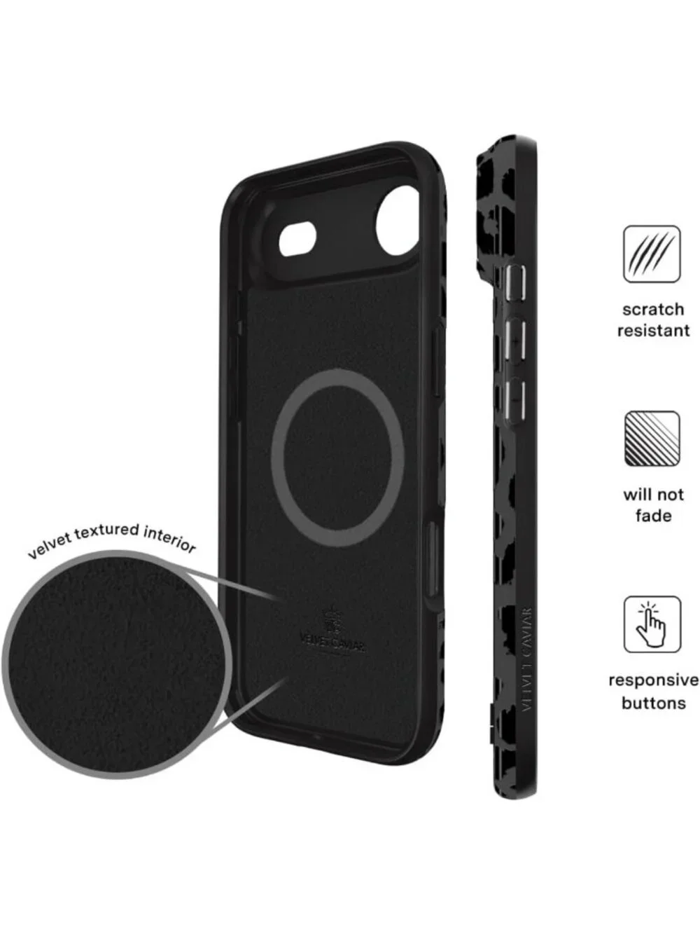 Stylish Black Leopard Print iPhone 17 Case | MagSafe Compatible | 10ft Drop